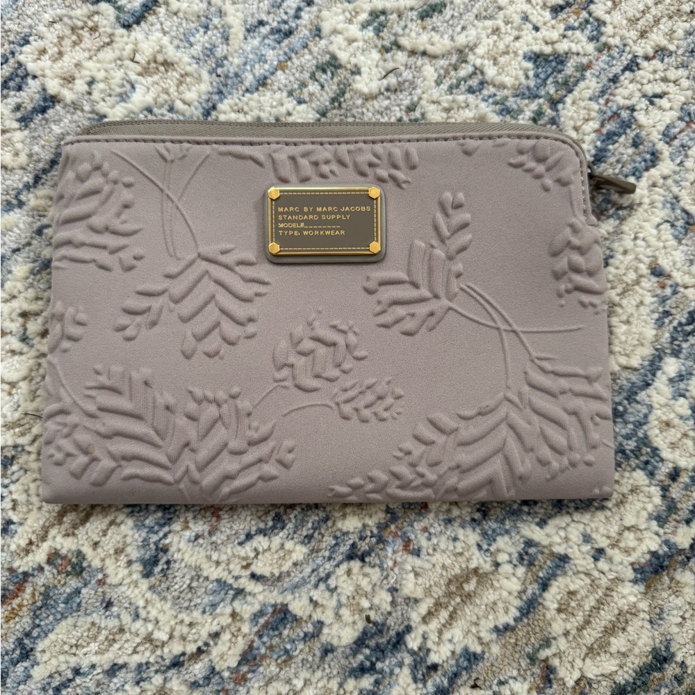 Marc Jacobs Taupe Embossed Wristlet